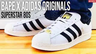 BAPE X ADIDAS ORIGINALS SUPERSTAR 80S on Feet, Close Up and Unboxing