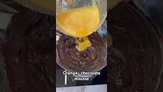 Two ingredients orange chocolate mousse.   #mousse  #recipe       #foodshorts #youtubeshorts