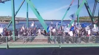 Mobilisation pont dubuc saguenay greve 2017