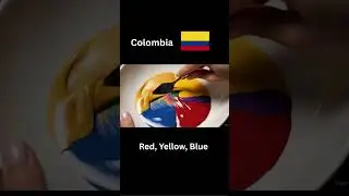 🇨🇴 Colombia Flag Mix Colors | Beautiful Aesthetic Video | Flag Color Transition 4K