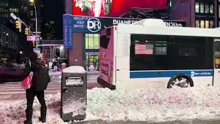 New York in Snowstorm Looks Like This!🗽#snow #snowstorm #newyork