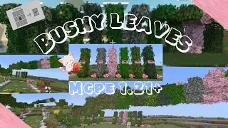 Bushy Leaves Addon for Minecraft bedrock/PE 1.21.90+ (Java-Style RTX Look)✨🎀