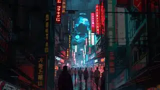 &ldquo;Holograms in the Sky 🌌 Cyberpunk Market Scene&rdquo;