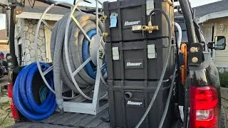 inside my DIY harbor freight tool box electric truck mount (ETM) set up for carpet cleaning.