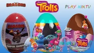 TROLLS EGGS Surprise Eggs and DRAGONS EGG | KIDS TOYS CHANNEL