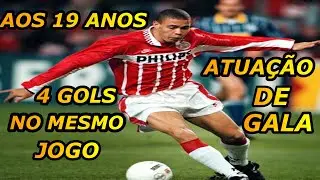 O dia em que o Ronaldo fez 4 gols no mesmo jogo aos 19 anos, e podia ter feito mais