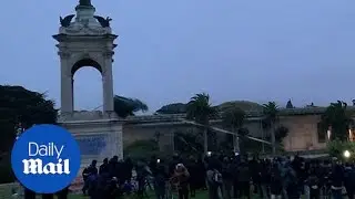 Protesters pull down statues in San Francisco's Golden Gate Park