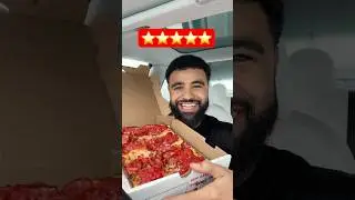 Trying Highest Rated Pizza in Detroit 😍 #shorts #food
