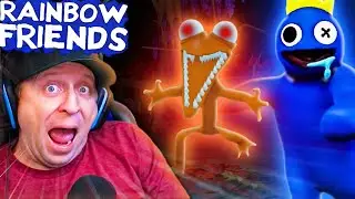 RAINBOW FRIENDS Survive All 4 Nights Alone!  TUF Dad Lost His VOICE