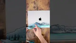 Banff National Park Infinity Sticker on a MacBook Pro Laptop