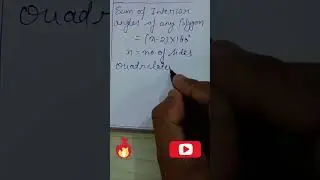 sum of interior angles ( trick) of any given polygon short trick