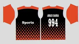 Как создать дизайн и выкройку для сублимационной футболки в Coreldraw | Awais Graphics