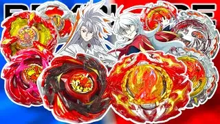 ALL PHOENIX X BEYS vs ALL PHOENIX BURST BEYS | Blaze VS Phi | CROSSGEN | BEYBLADE BURST vs X