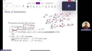 MAT285: Annihilator Method
