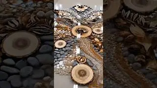 Creative Epoxy Flooring with Natural Materials | Satisfying TimeLapse #asmr #design #diy #satisfying