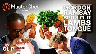 Gordon Ramsay Spits Out Lamb Tongue | MasterChef USA | MasterChef World