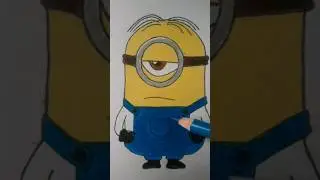 Minions Drawing Stuart Skin & Outfit #shorts #cartoondrawing #minions #cartoon #despicableme