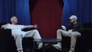 slim shady and Eminem recreate the viral moment of drake and lebron 😂