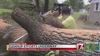 Clean-up begins after tornado hits Pinetops early Tuesday