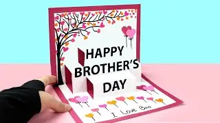 Brother's Day Pop-Up Card Idea 2022 With Drawing | Brother's Day Card Making