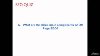 SEO Quiz Part 6 - Section 6