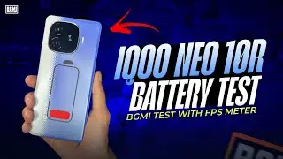 IQOO NEO 10R battery drain test - with 120 FPS BGMI TEST🤯