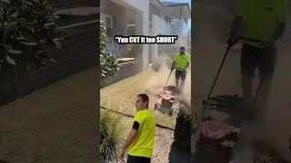 You cut the lawn too short. #lawns #satisfying #diy #lawnmower #shocking