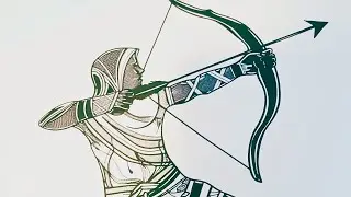 festive archer coloring / colormas day 13