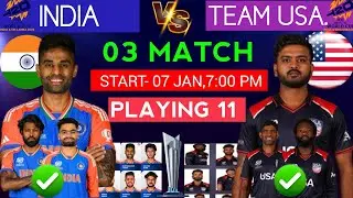 INDIA VS USA TEAM PLAYING 11, INDIA VS USA MATCH,ICC T20I WORLD CUP 2026 