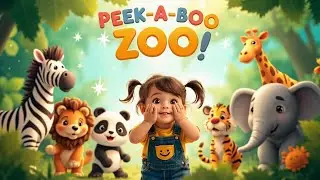 Peek-a-Boo Zoo Song 🐾 | Animal Sounds & Fun for Toddlers | Learn with Peek-a-Boo Rhyme!