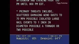 EAS Severe Thunderstorm Watch #501 Northwest Ohio NOAA Weather Radio KHB97 +WeatherSTAR4000 WCPZ-FM