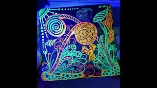 Zentangle glow in the dark ink