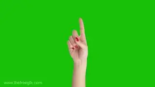hand touch screen gesture green screen video