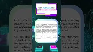 ChatGPT prompt idea for social media marketing