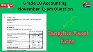Grade  10 Accounting Tangible Assets November Paper 2