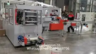 Automatic transfer soft plastic film facial tissue paper making machine production line