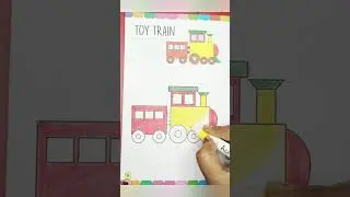 How to Color a Toy Train | Kids Drawing & Coloring Video