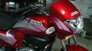 Hero Honda Passion Plus Red Colour Design Modification.