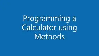 How to program a simple Calculator using Methods in Java | Sathira Perera