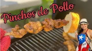 Pinchos de Pollo a lo Boricua / Puerto Rican Pinchos / Brochetas de Pollo / Chicken Kabobs/#pinchos