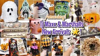 🔥🎃JACKPOT TJMAXX MARSHALLS HALLOWEEN FALL DECOR! CODE ORANGE SHOP WITH ME 2024