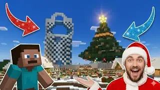 Как построить рождественскую елку в Minecraft и рождественский домик, вдохновленный Бурдж-Рафаэле...