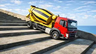 Cars vs Stairs #5 in BeamNG Drive