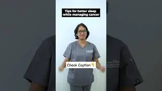 Tips for better sleep in managing cancer #checkdescription #drjyosthnaelagandula #medicaloncologist