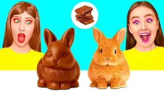 Desaf&iacute;o De Comida Real vs. De Comida Chocolate | Batalla Comestible