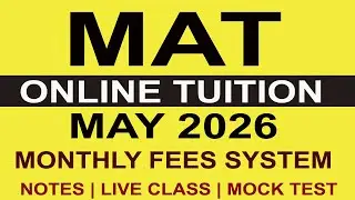 MAT EXAM MAY  2026 ONLINE TUITION STARTS | MOCK TEST