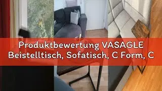 Produktbewertung VASAGLE Beistelltisch, Sofatisch, C Form, Couchtisch, mit Metallgestell, industriel