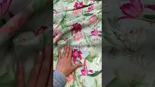 Шелк в освежающей цветовой гамме с розовыми лилиями 💕3800