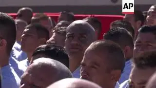 Pope visits prison, calls for end to  violence