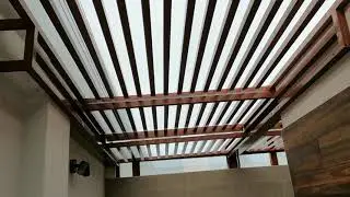 Techo Corredizo Tipo Sol y Sombra en Aluminio color Madera de Corp.Roman